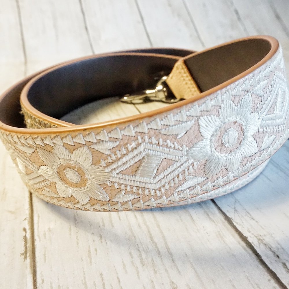 Rebecca Minkoff Guitar Strap - Blush and White